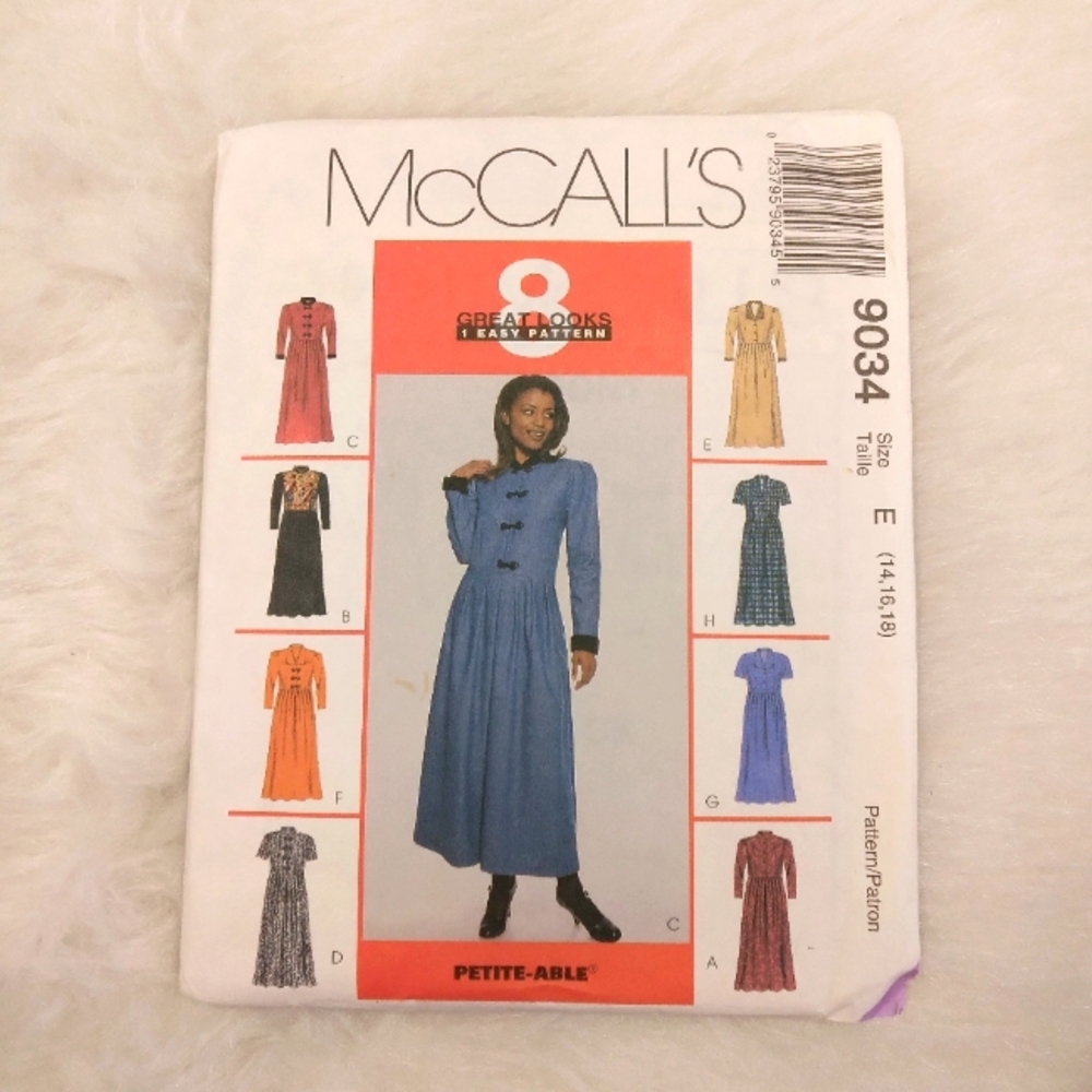 McCall's 9034 8 Great Looks Misses Dresses 14-16-18